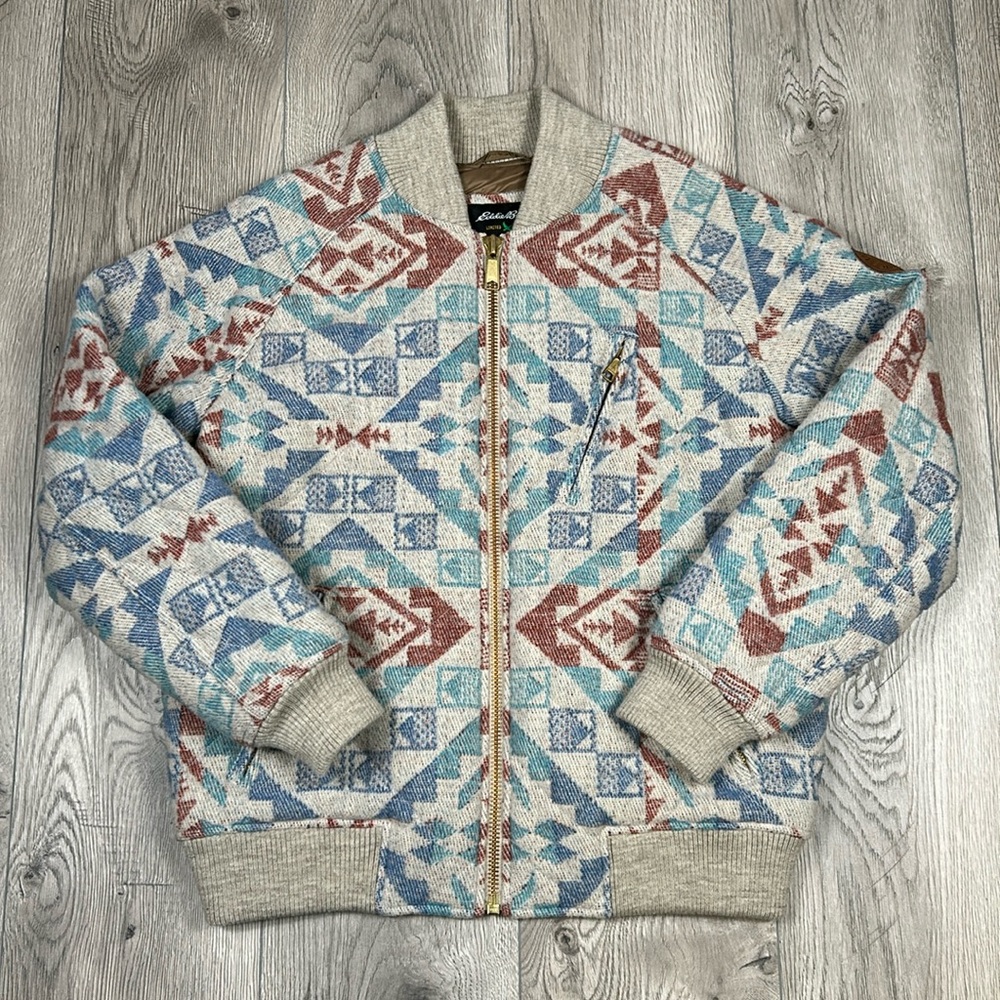 Eddie Bauer x Ilaria Urbinati Limited Wool Aztec Bomber Jacket